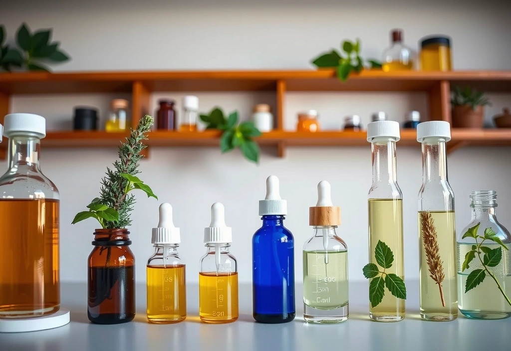 Esențe naturale într-un laborator modern